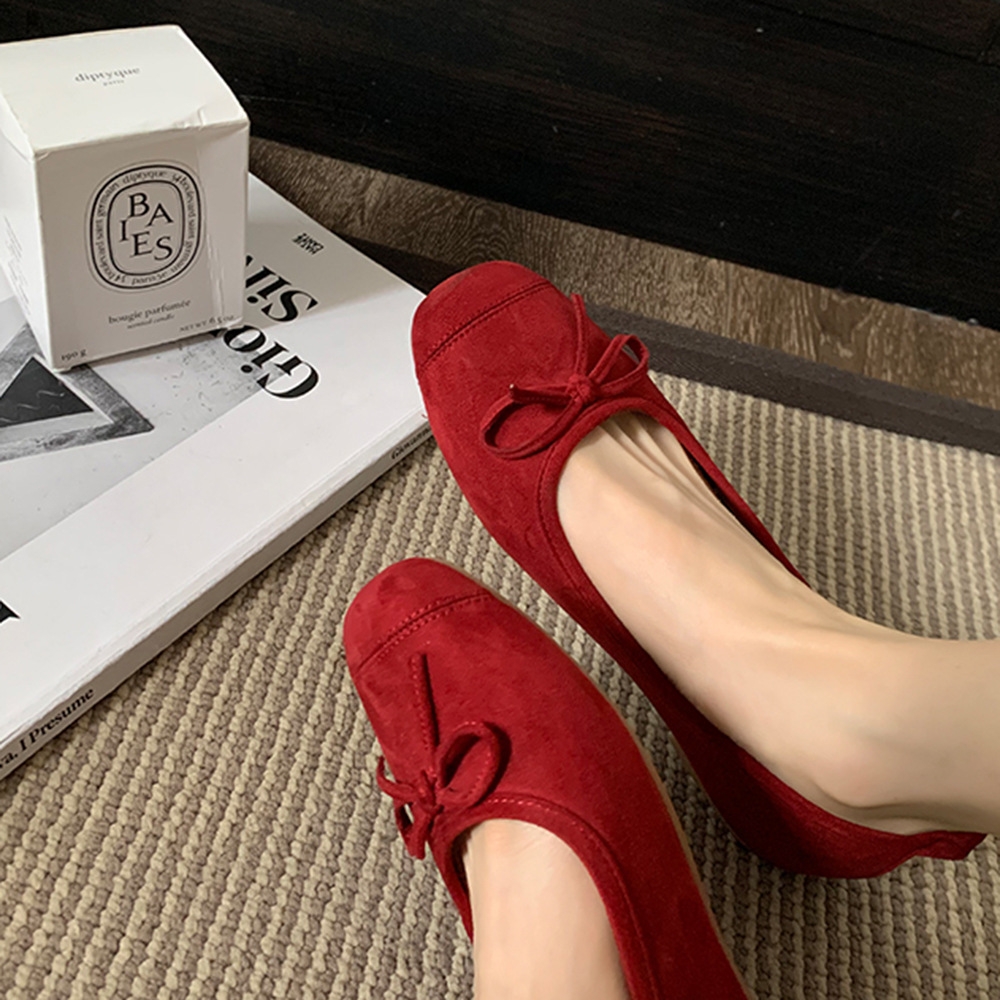 Women's Round-toe Ballet-style Bowknot Soft Surface Low-cut Flat Shoes foto 4