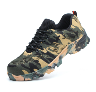 Comfortable Breathable Fly Woven Anti Slip Hiking Safety Shoes foto 5