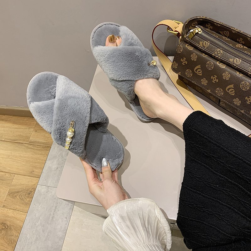 New Cross Cotton Slippers Home Casual Floor Slippers foto 4