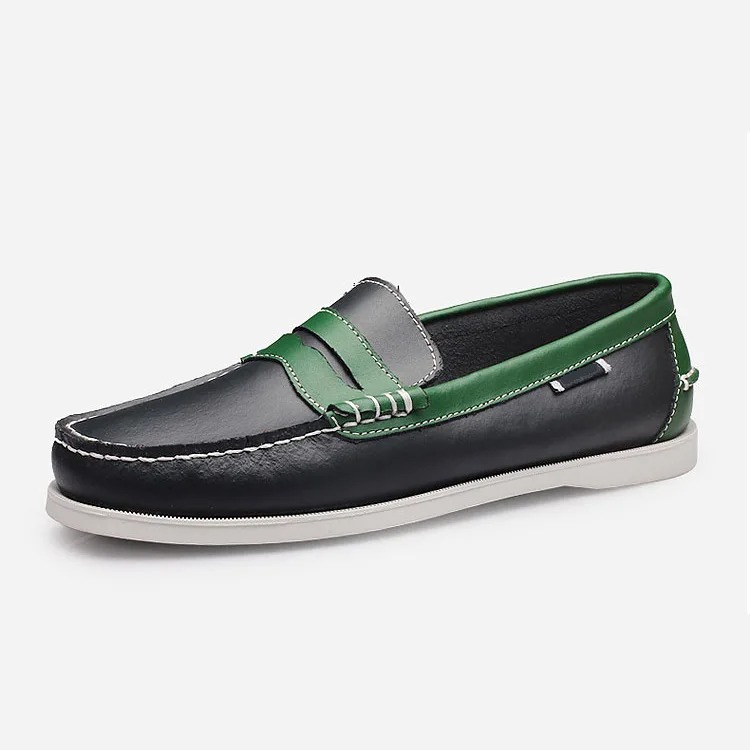 Mens Low-Top Fashionable Classic Hand-Stitched Casual Leather Shoes
