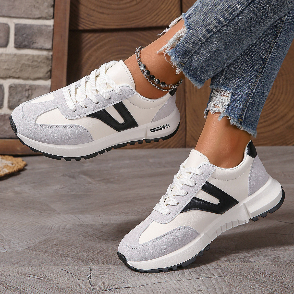 Mesh Breathable Running Sneakers With A Flat Sole foto 4