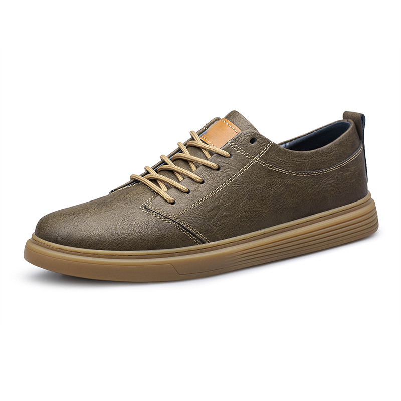 Casual Round Toe Lace-up Sneakers Men's Low Top foto 3