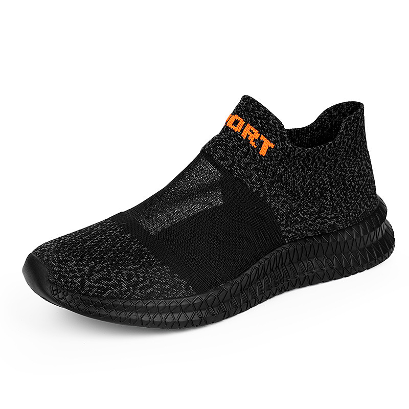 Breathable Casual Couple Running Flying Woven Sports Sock Shoes foto 5