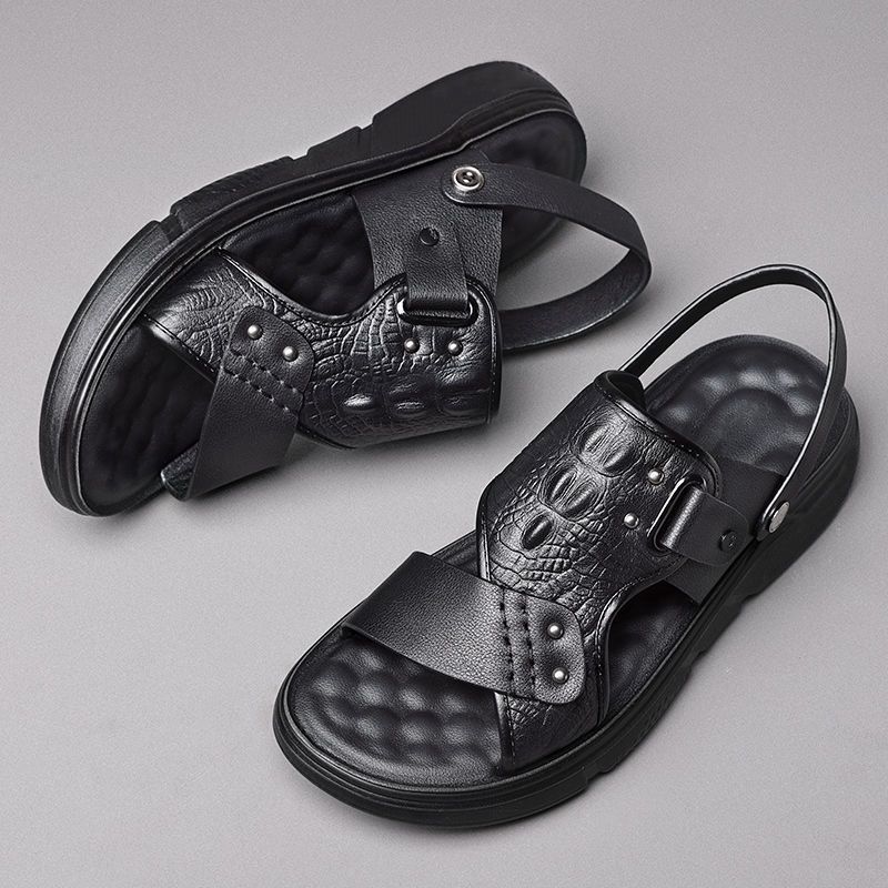 Summer Beach Non-Slip Breathable Thick Soft-Soled Durable Dual-Use Mens Sandals foto 2