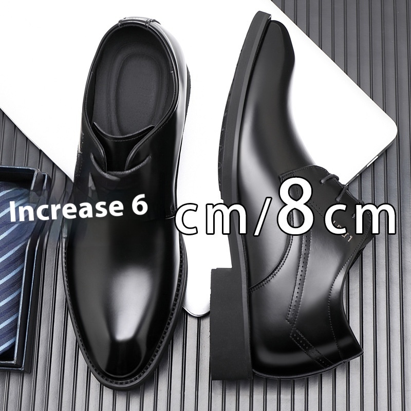 Business Formal Wear Genuine Leather Breathable Increased Men's Shoes foto 3