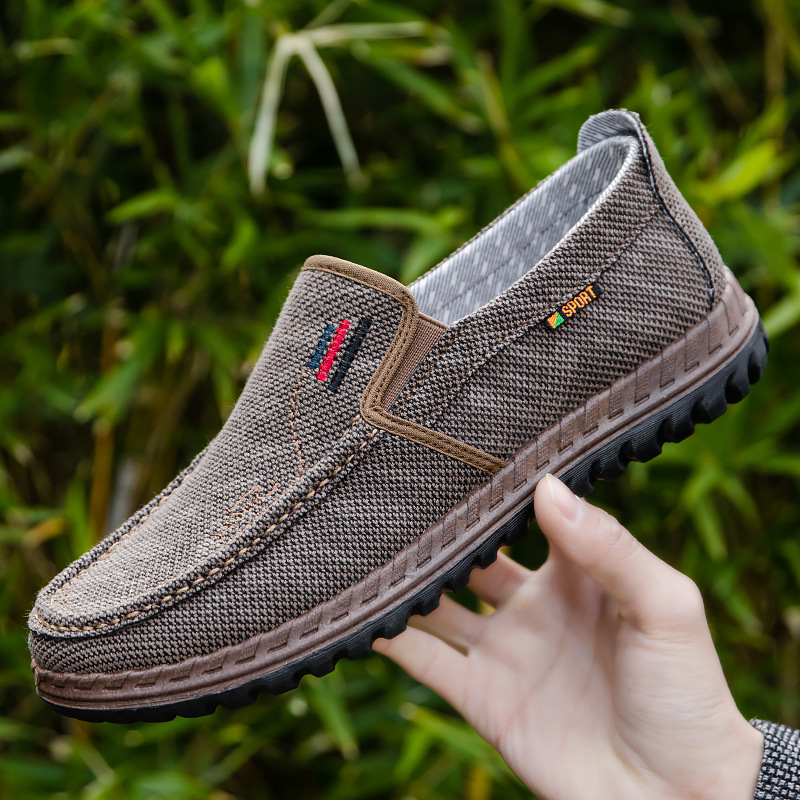 Men's Breathable Canvas Shoes Soft Bottom Non-slip foto 4