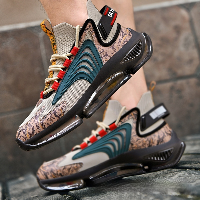 Men's New Fashionable Sports Shoes Breathable Casual Trend Fly Woven Mesh foto 3