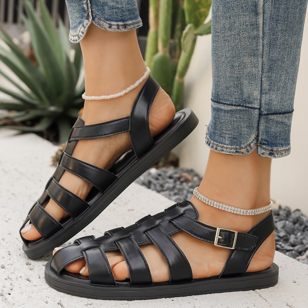 Flat All-match Roman Style Women's Sandals foto 2