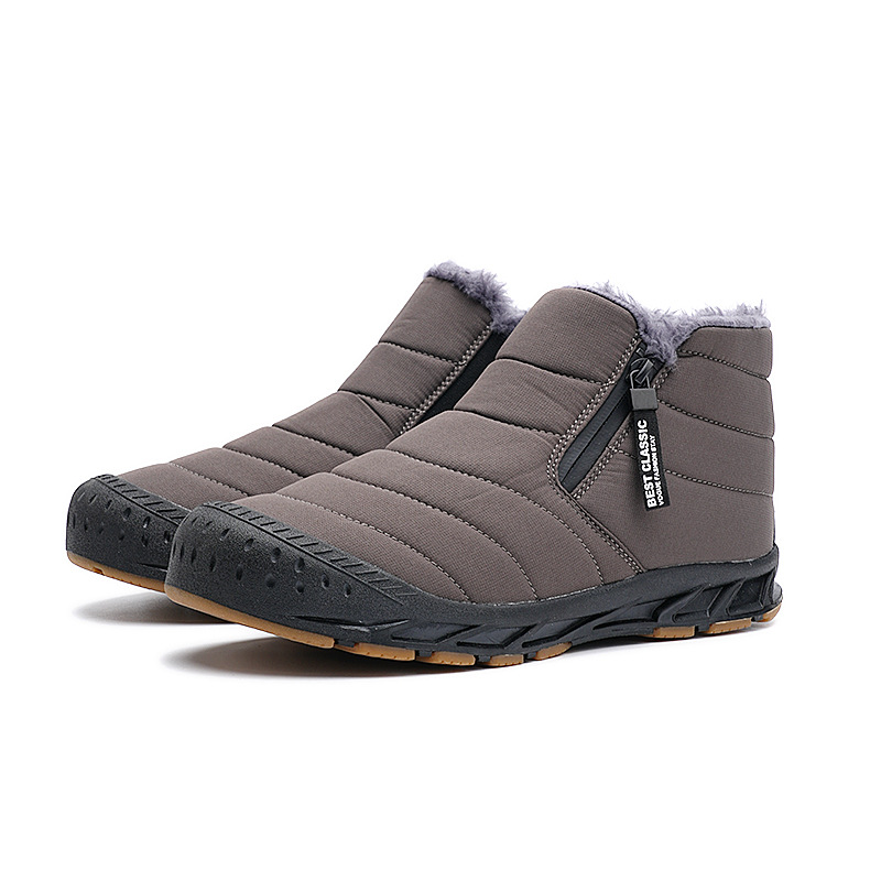 Snow Short Leather And Fur Integrated Winter Boots foto 2