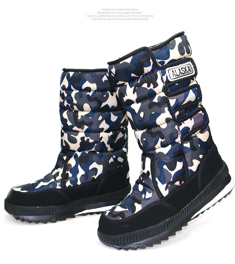 Winter Thicken Thermal Snow Cotton Boots Male foto 4