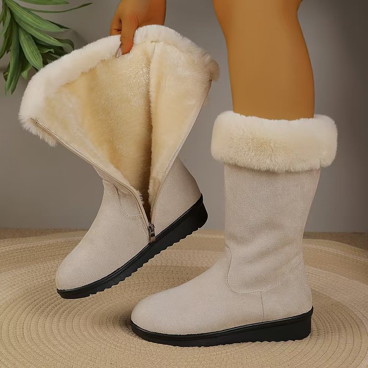 Fleece-lined Thickened Mid-calf Versatile Snow Boots foto 5