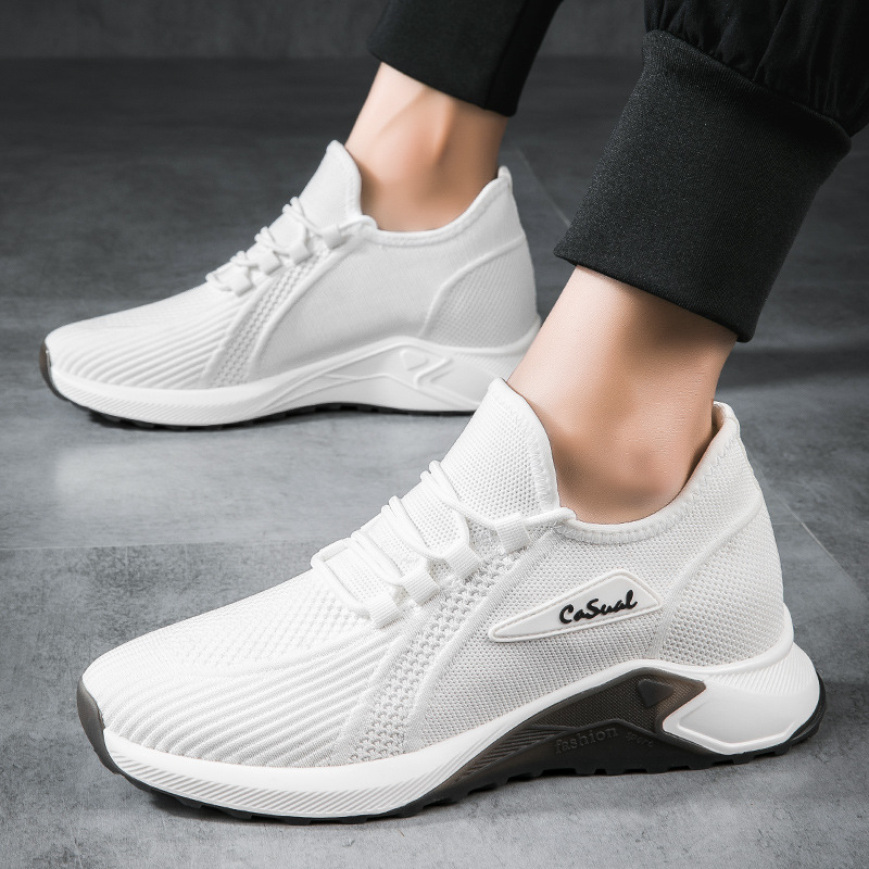 Men's Height Increasing Insole Flying Woven Shoes foto 2