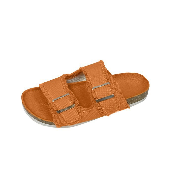 Womens Outdoor Belt-buckle Flat Slide Sandalssimple And Comfortable foto 4
