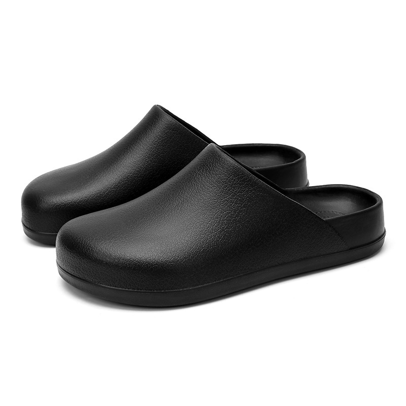 Closed-toe Slippers Outer Wear Non-slip, Waterproof And Oil Resistant Half Slippers foto 5