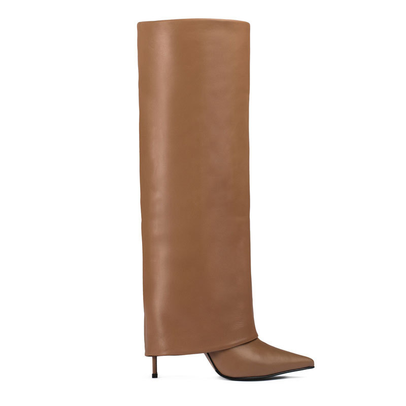 Stiletto Heel Pantyhose Boots Pointed Plus Size High Leg Boot foto 2