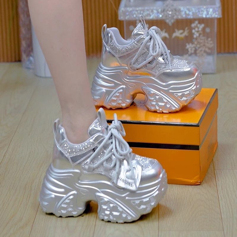 Thick Bottom Height Increasing Insole Dad Shoes Women foto 2