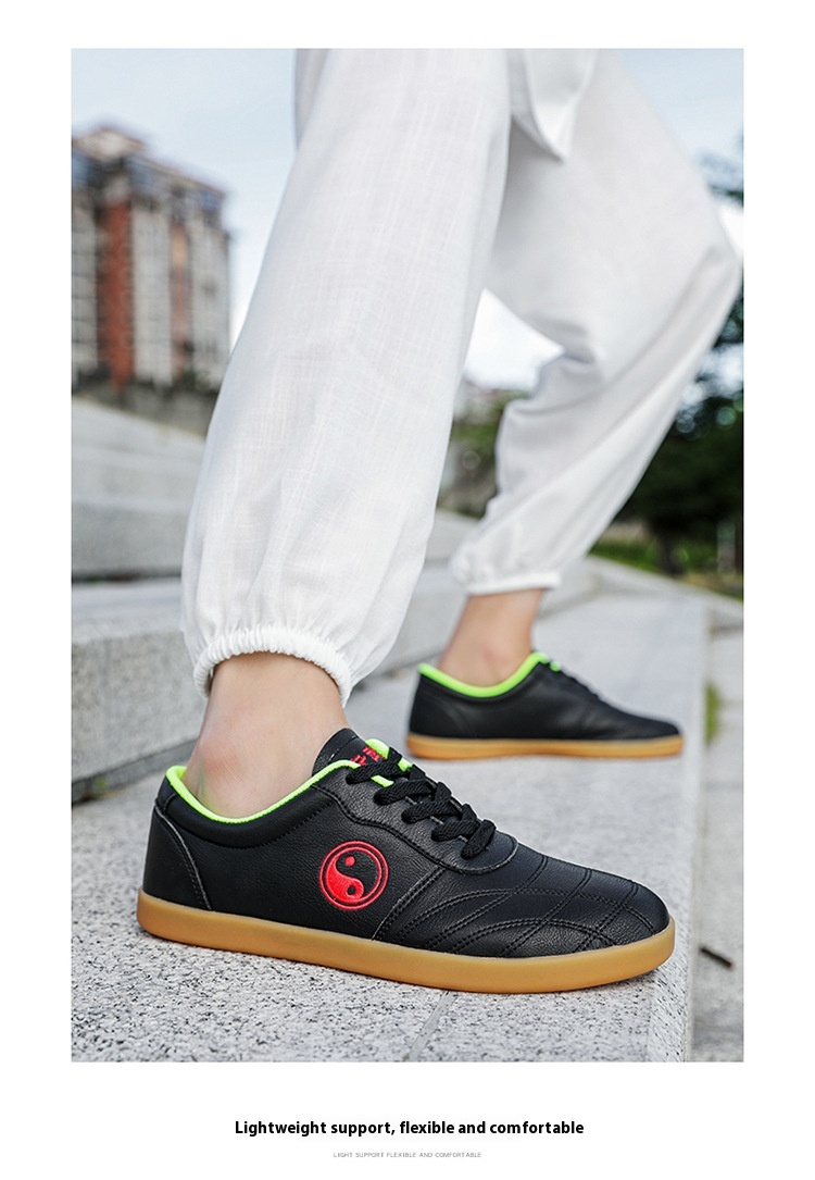 Men's Soft Bottom Lightweight Non-slip Breathable Martial Arts Practice Shoes foto 5