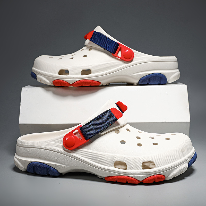 Men's Summer Wear Thick Bottom Increased Closed Toe Coros Slippers foto 3