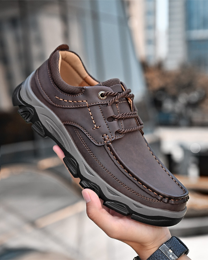 Male PU Plus Size Leather Shoes Outdoor Hiking Shoes foto 5