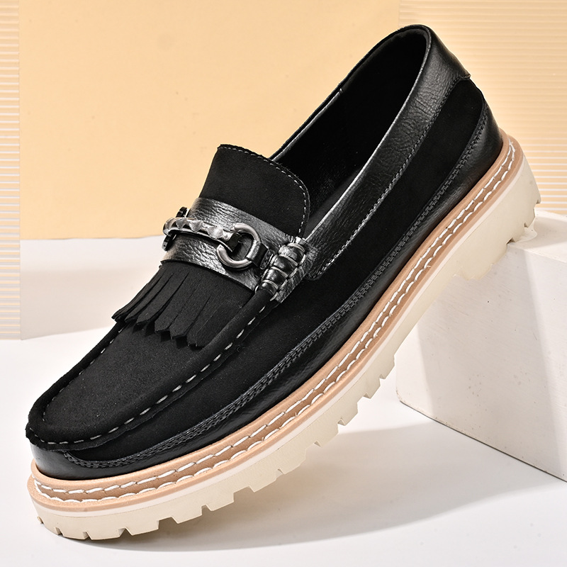Men's Casual Shoes Genuine Leather Suede Genuine Leather foto 2