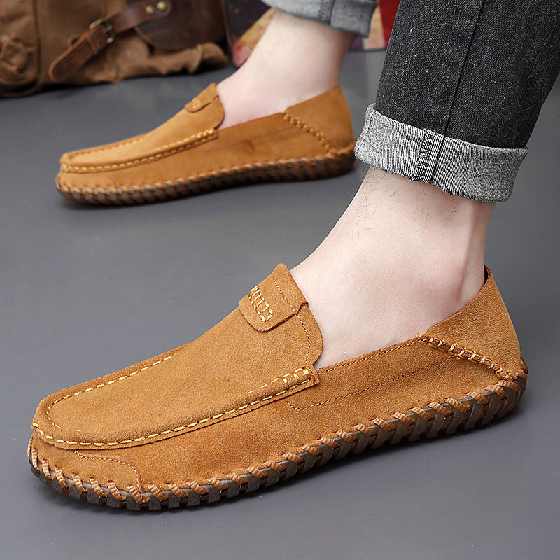 Autumn Leather Slip-on Lazy Shoes Men foto 5