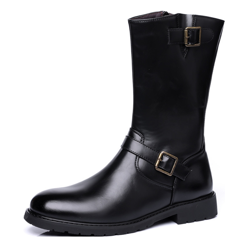 Men's Side-zip Motorcycle Boots foto 5