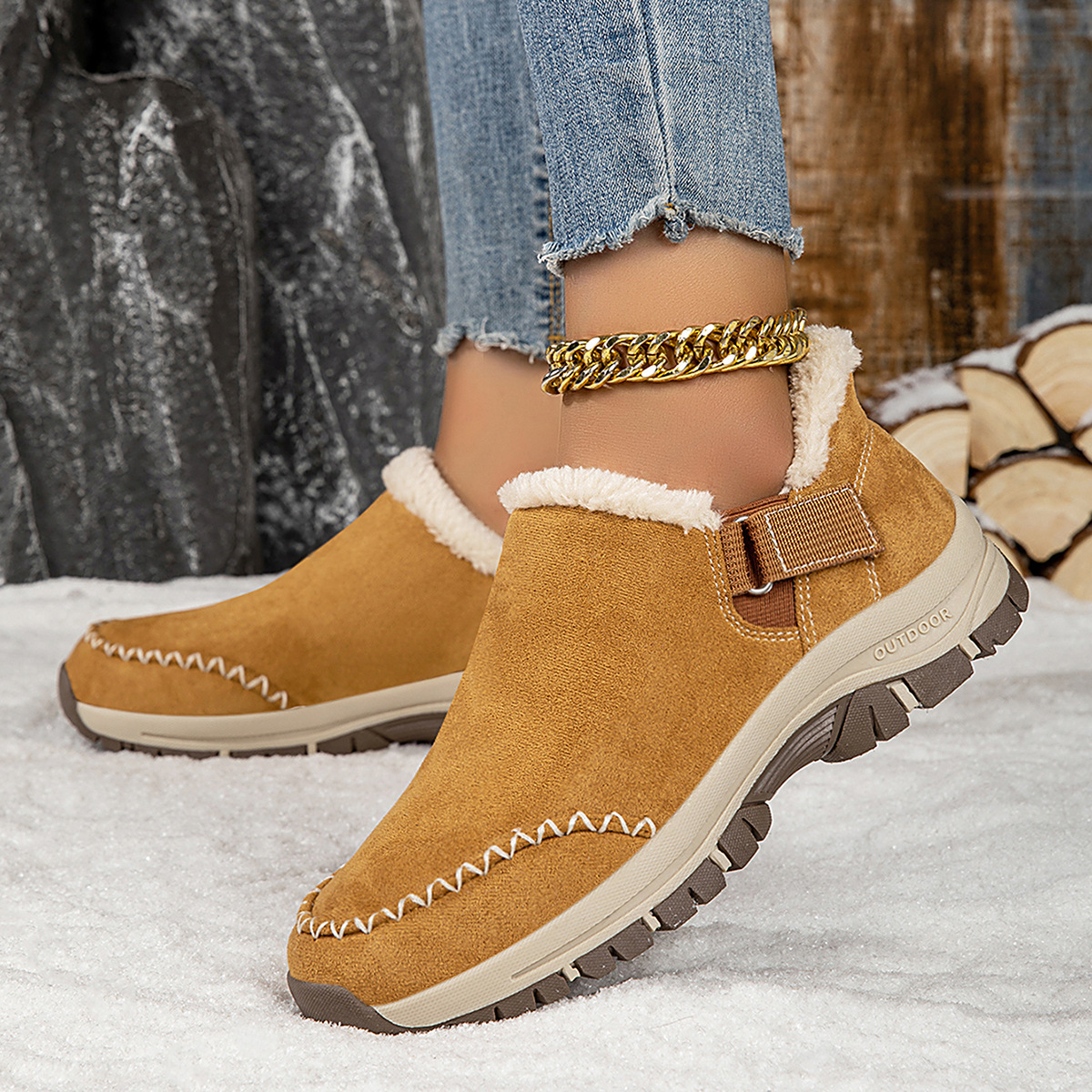 Women's Casual All-matching Home Warm Cotton-padded Shoes foto 4