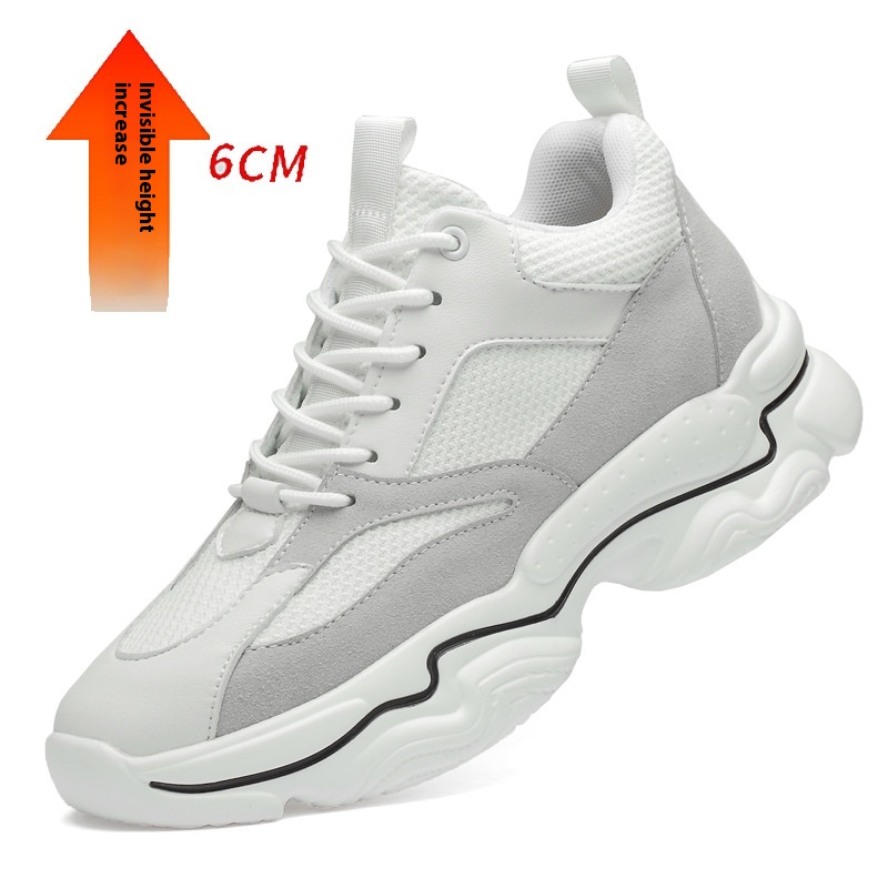 Men's Fashion Cowhide Mesh Lining Sneakers foto 3