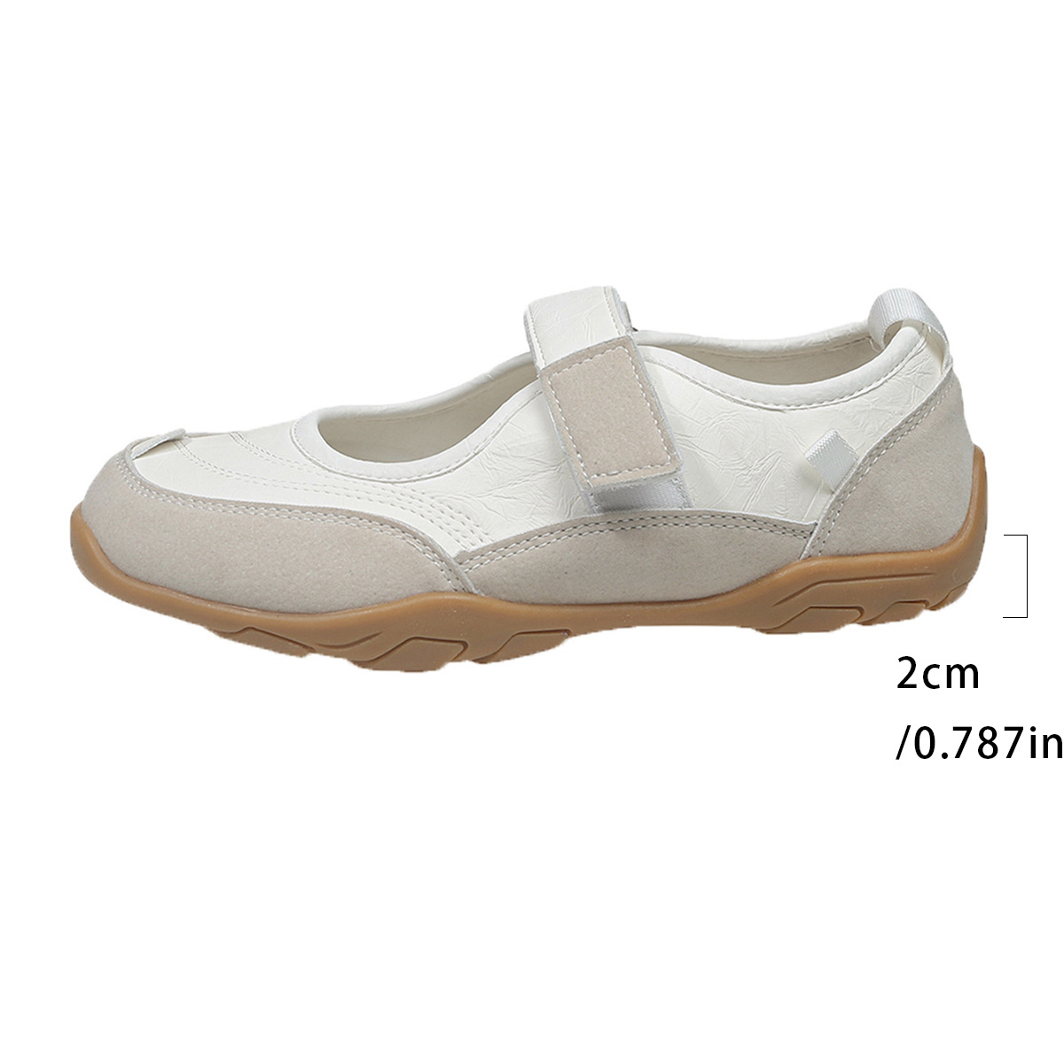 Women's Shallow Casual Shoes With A Comfortable Round Toe And Velcro Closure foto 3