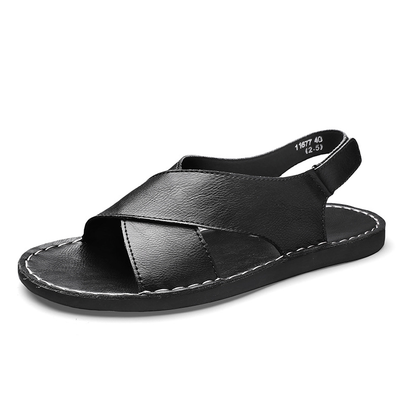 Cross-border Plus-size Foreign Trade Hand-sewn Sole Sandals foto 3