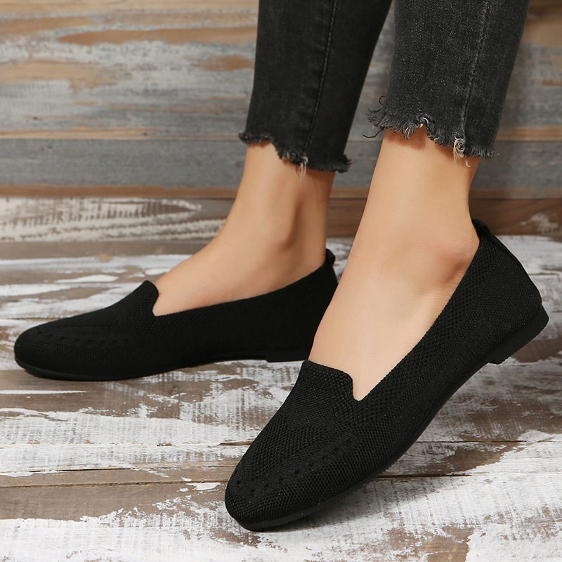 Fly Woven Mesh Low-cut Slip-on Lazy Flat Women's Casual Shoes foto 2
