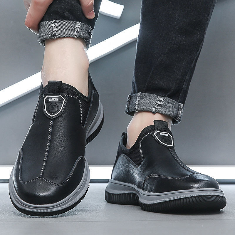 Mens Soft Leather Business-Casual British-Style Breathable Leather Shoes foto 4