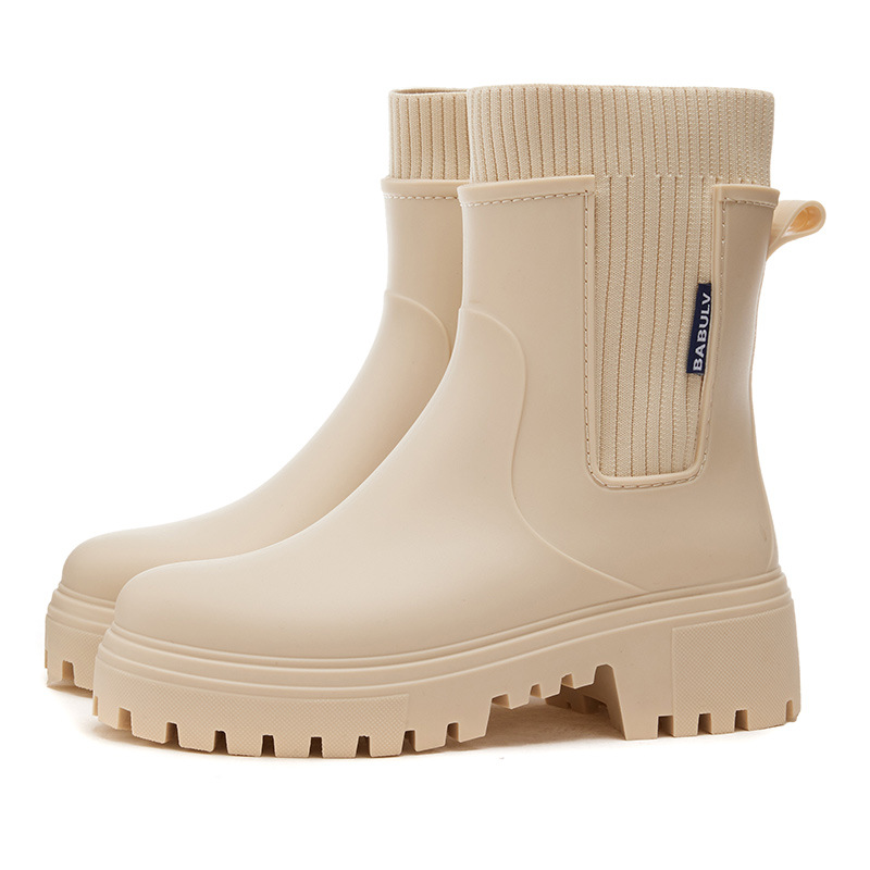 Non-slip Mid-calf Boots Suitable For Outdoor Wear In The Rain foto 2