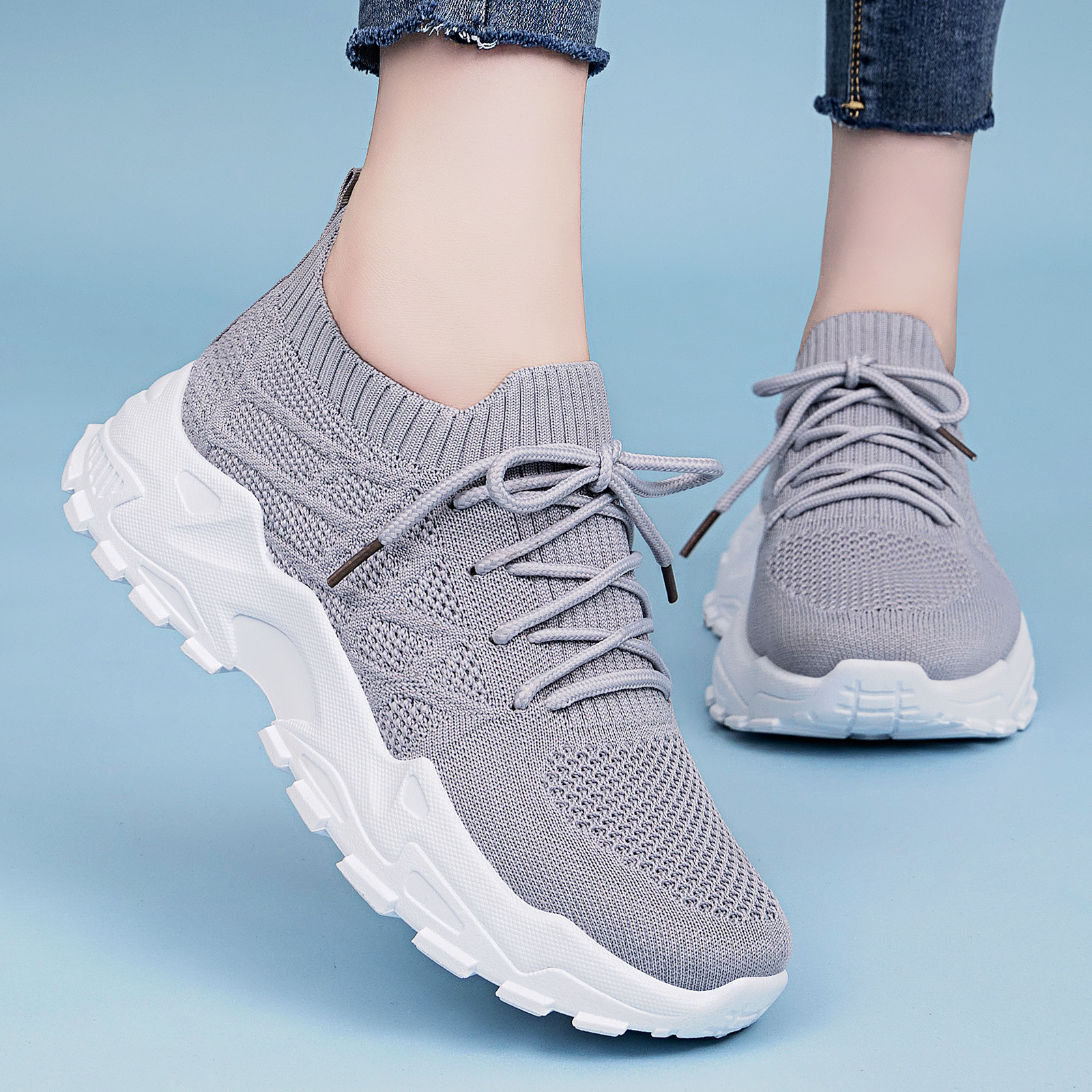 Casual Padded Sole Height Increasing Dad Shoes foto 5