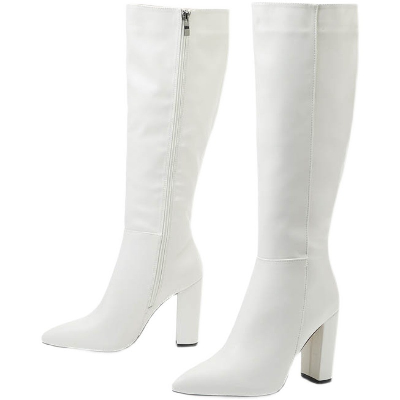 Fashionable Women's Boots With Side Zipper And Pointed Toe foto 4