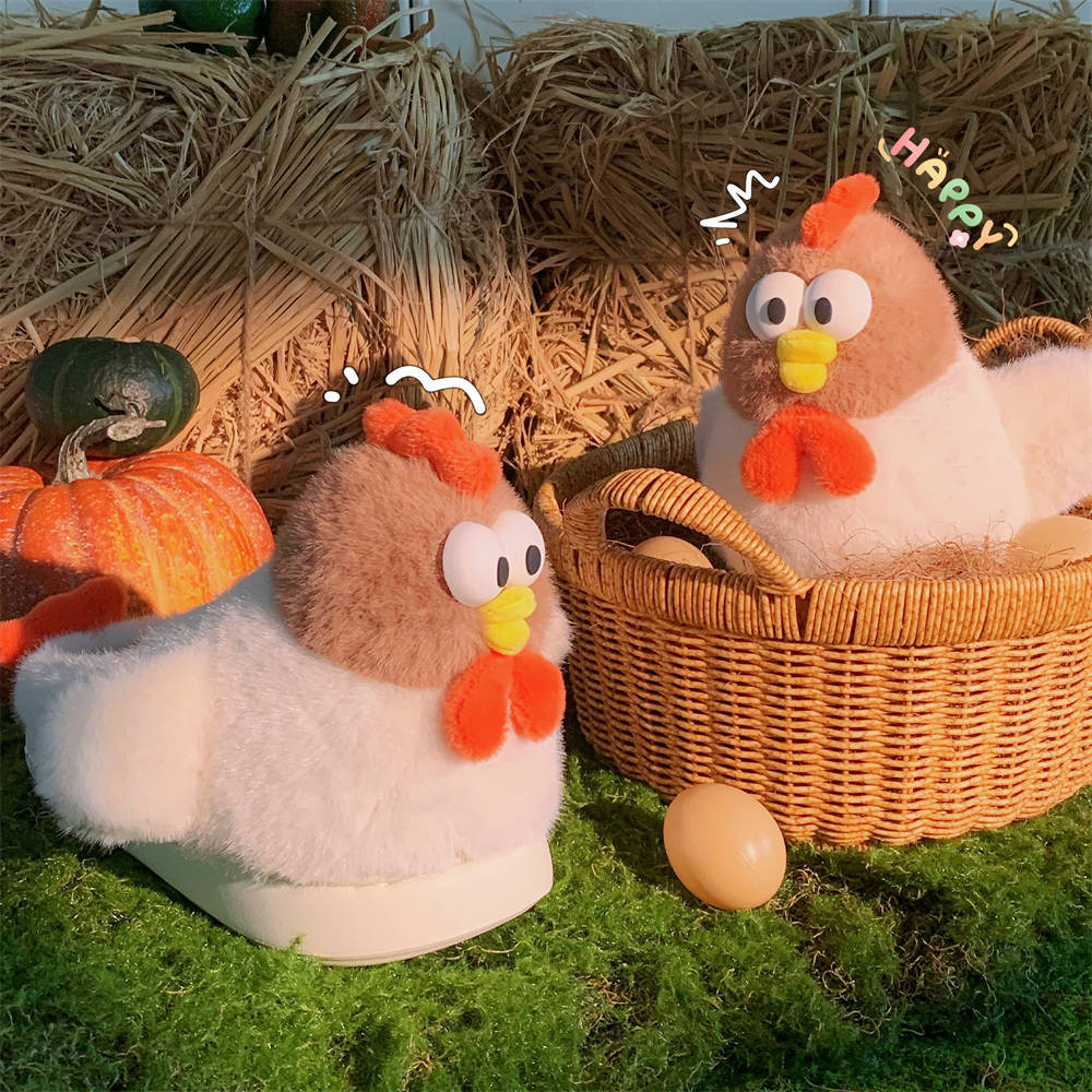 Cute Warm Furry Cotton Funny Cartoon Chick Cotton Slippers foto 5