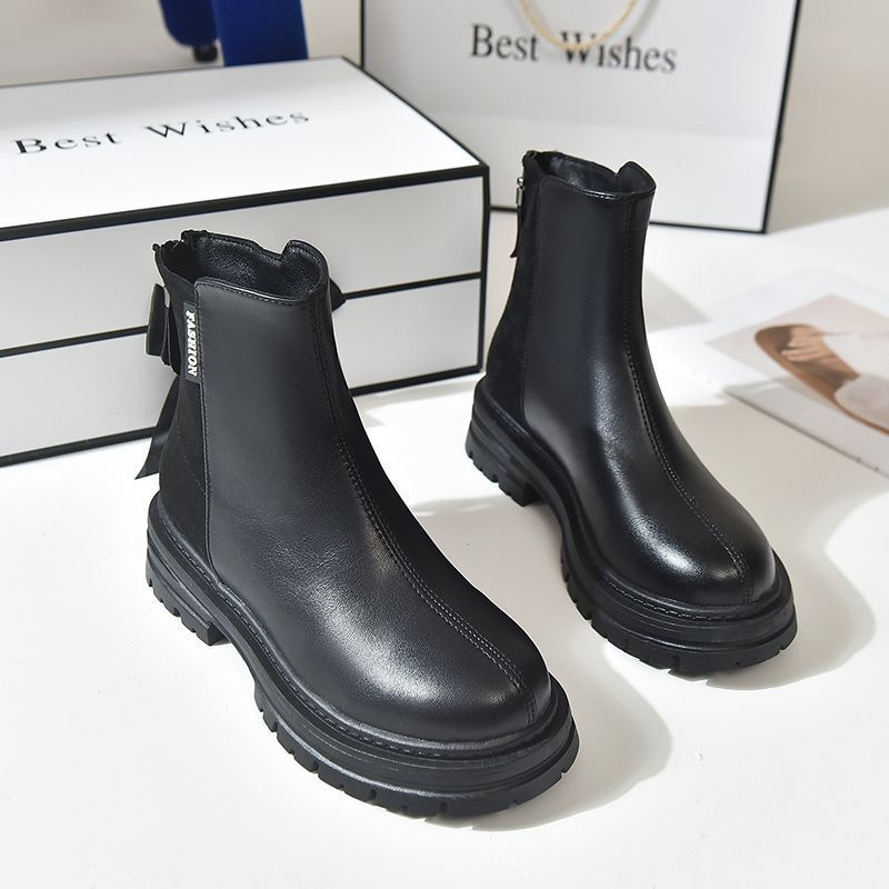 Large Size Women's Shoes British Style Platform Martin Boots foto 5