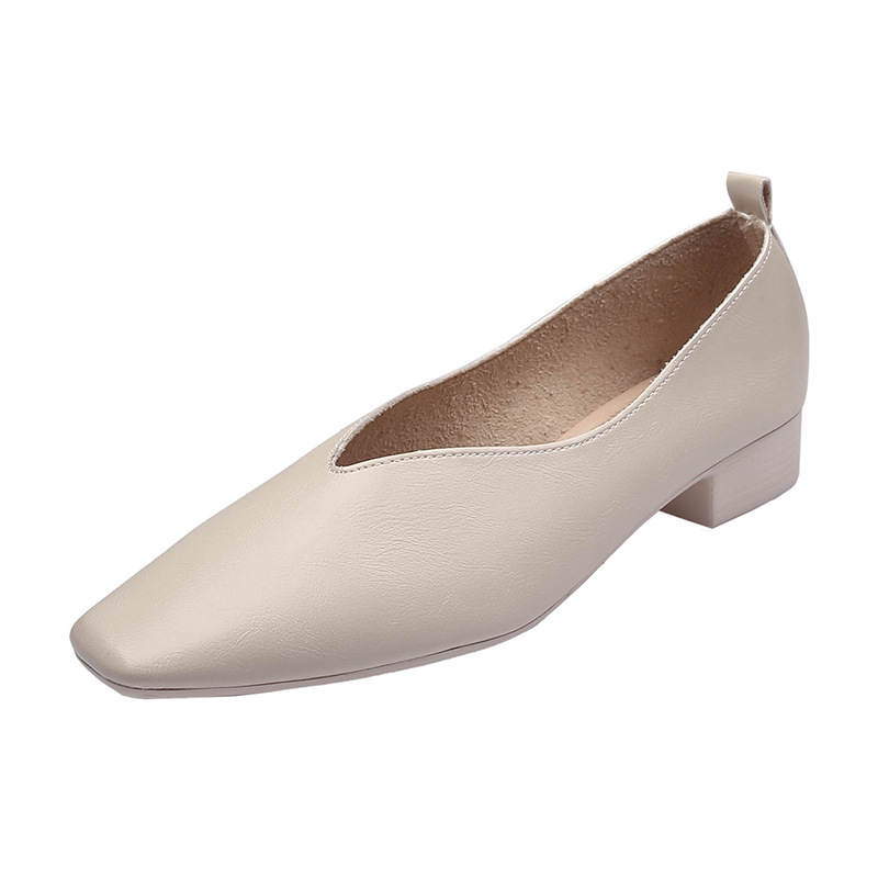 Square Toe Granny Shoes Flat Low-cut Shoes Casual All-matching foto 4