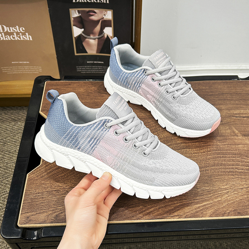 Plus Size Breathable Light Soft Bottom Female Mesh Casual Sneaker foto 2