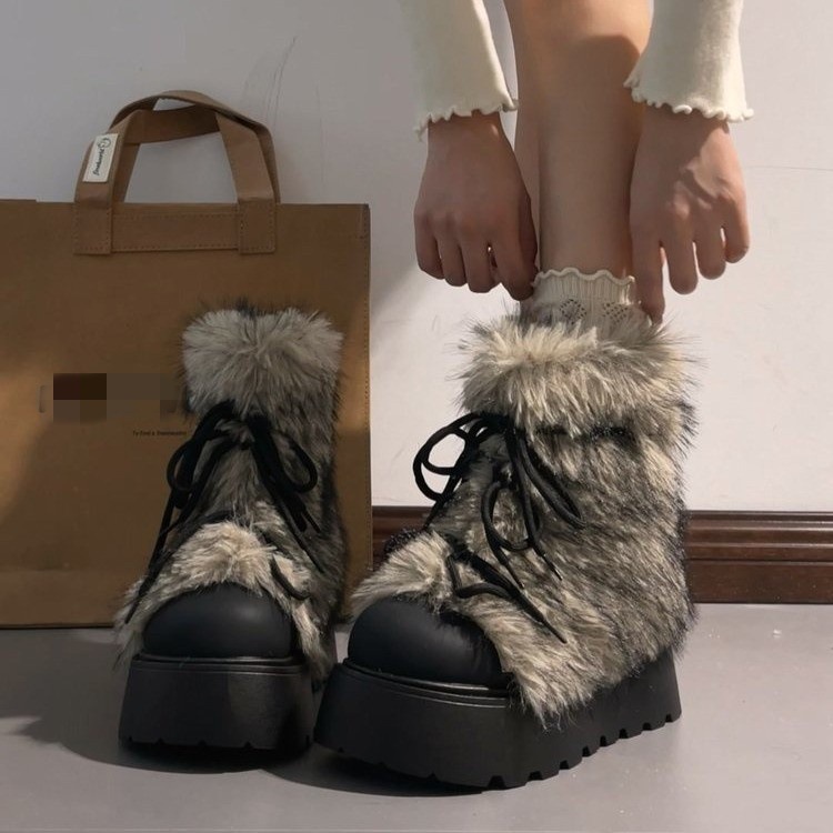 Thick Warm Fluffy Boots For Women foto 3