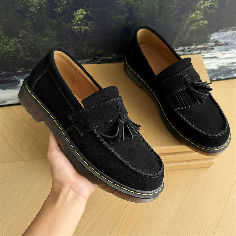 Fur Platform Woven Tassel Men's Shoes Martin Boots foto 4