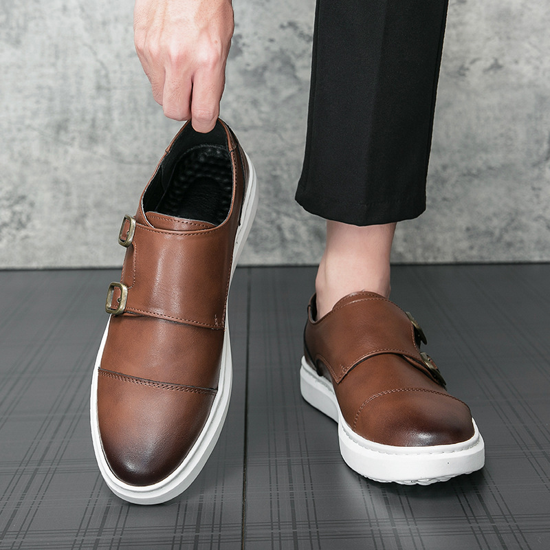 Genuine Leather Plus Size Men's Shoes Leather Shoes Flat All-match foto 2