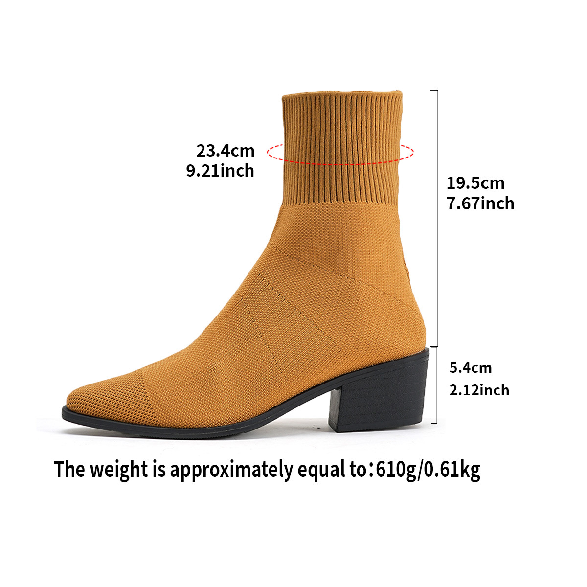 New Style Mid-calf Pointed-toe Socks That Flatter And Slim The Legs Paired With Ankle Boots foto 4