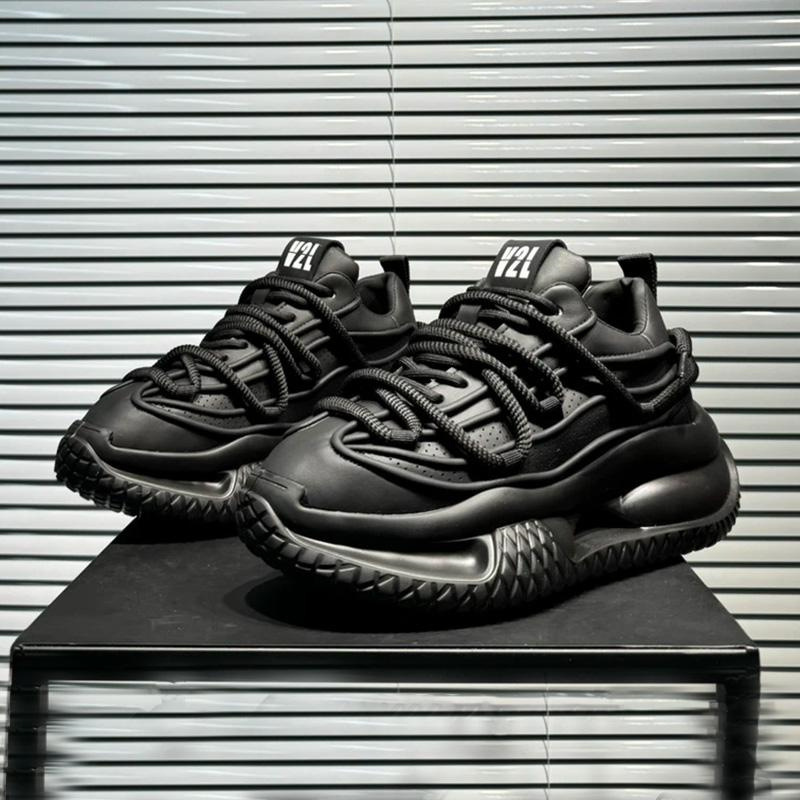 Solid Color Casual Trend Stain Resistant Dad Shoes Men foto 5