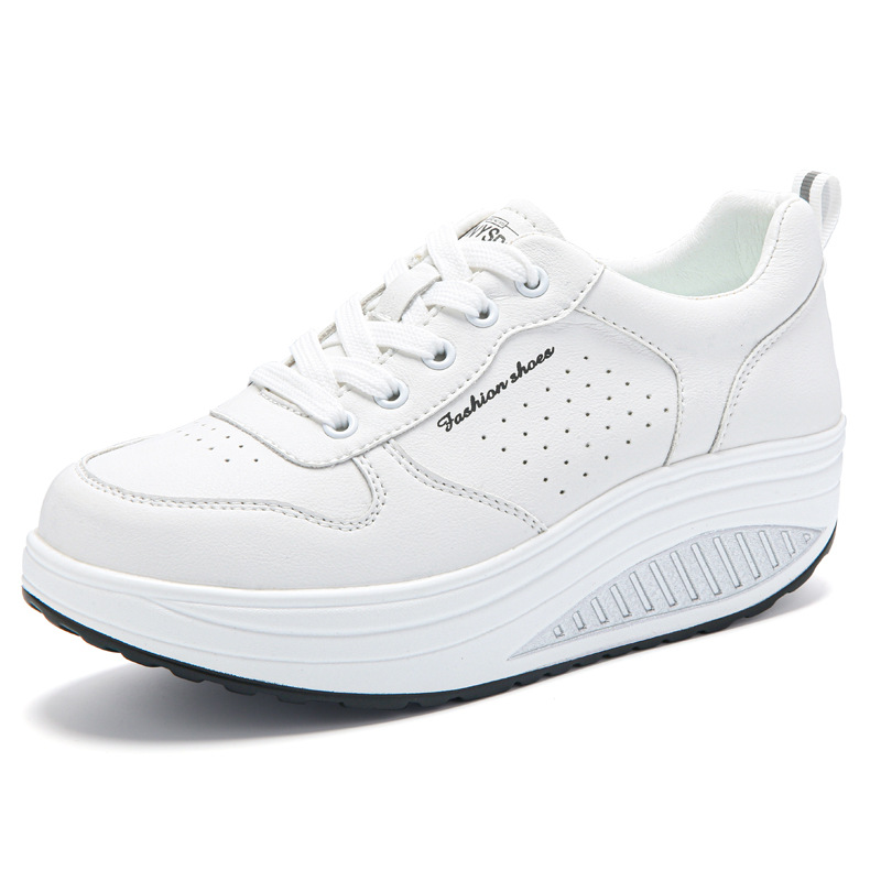 Women's Thick-soled Sports Casual Versatile White Shoes foto 3