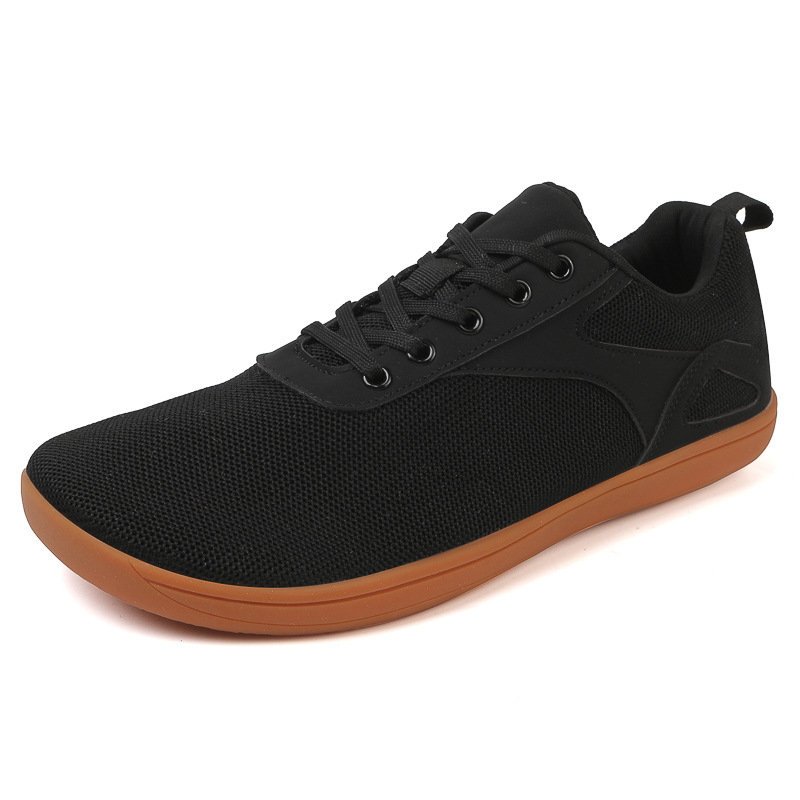 Popular Flat Casual Shoes Men And Women Wide Last Fly-knit Sneakers Couple Fitness Shoes In Stock Wholesale foto 5