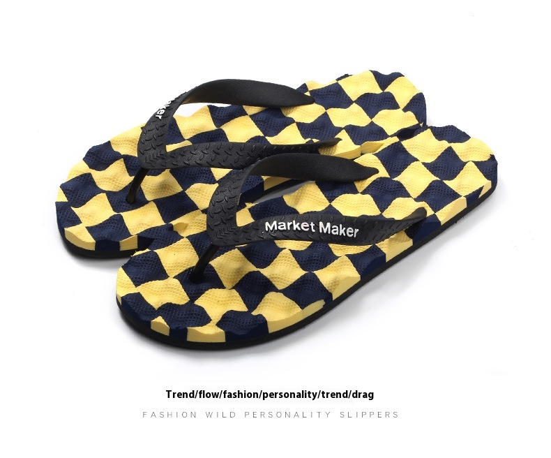 Summer Rubber Vietnamese Slippers Outdoor Fashionable Men's Fashionable Beach Shoes One Piece Dropshipping