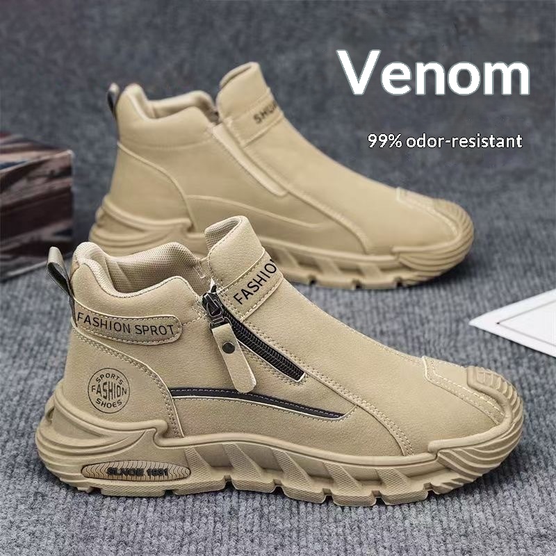 Trendy Mens Slip-resistant Workwear Shoes, Versatile Mens Footwear With A Zipper foto 4