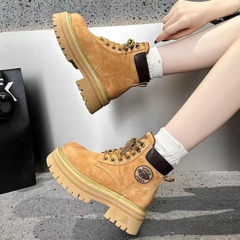 Height Increasing Retro Style Temperament Wild Fashion Small Martin Boots foto 3