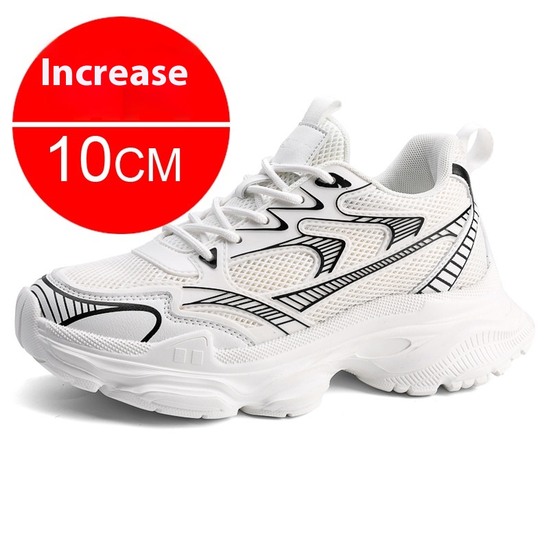 Casual Breathable Clunky Sneakers Platform Height Increasing Shoes foto 5